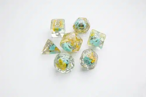 Green Skull - Embraced Dice - 7 stuks