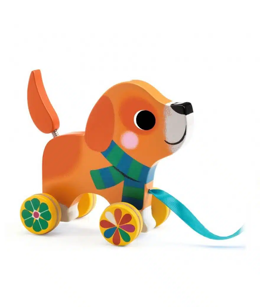 Hondje Lou - Houten Trekdier