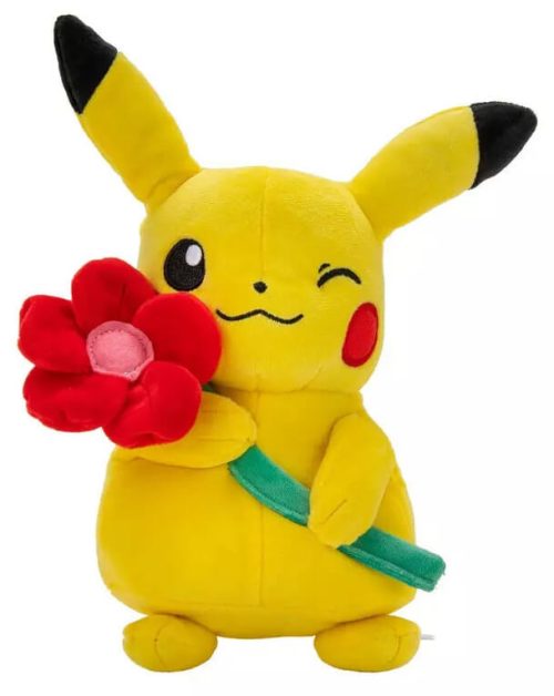 Pikachu with Flower - 8 inch Seasonal Valentine's Plush