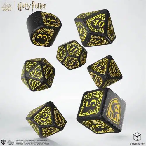 Hufflepuff Black - Harry Potter Modern Dice Set