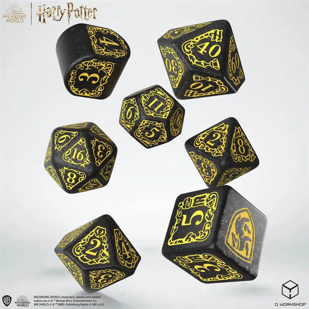 Hufflepuff Black - Harry Potter Modern Dice Set