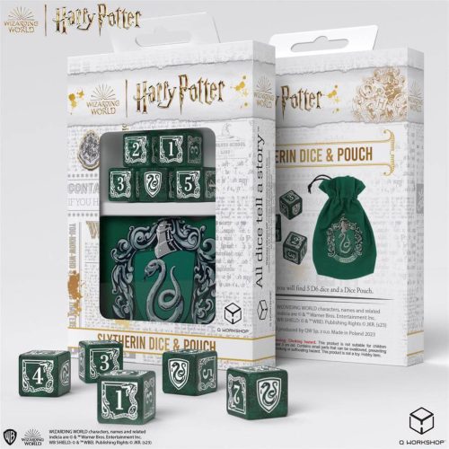 Slytherin - Harry Potter D6 Dice Set & Pouch