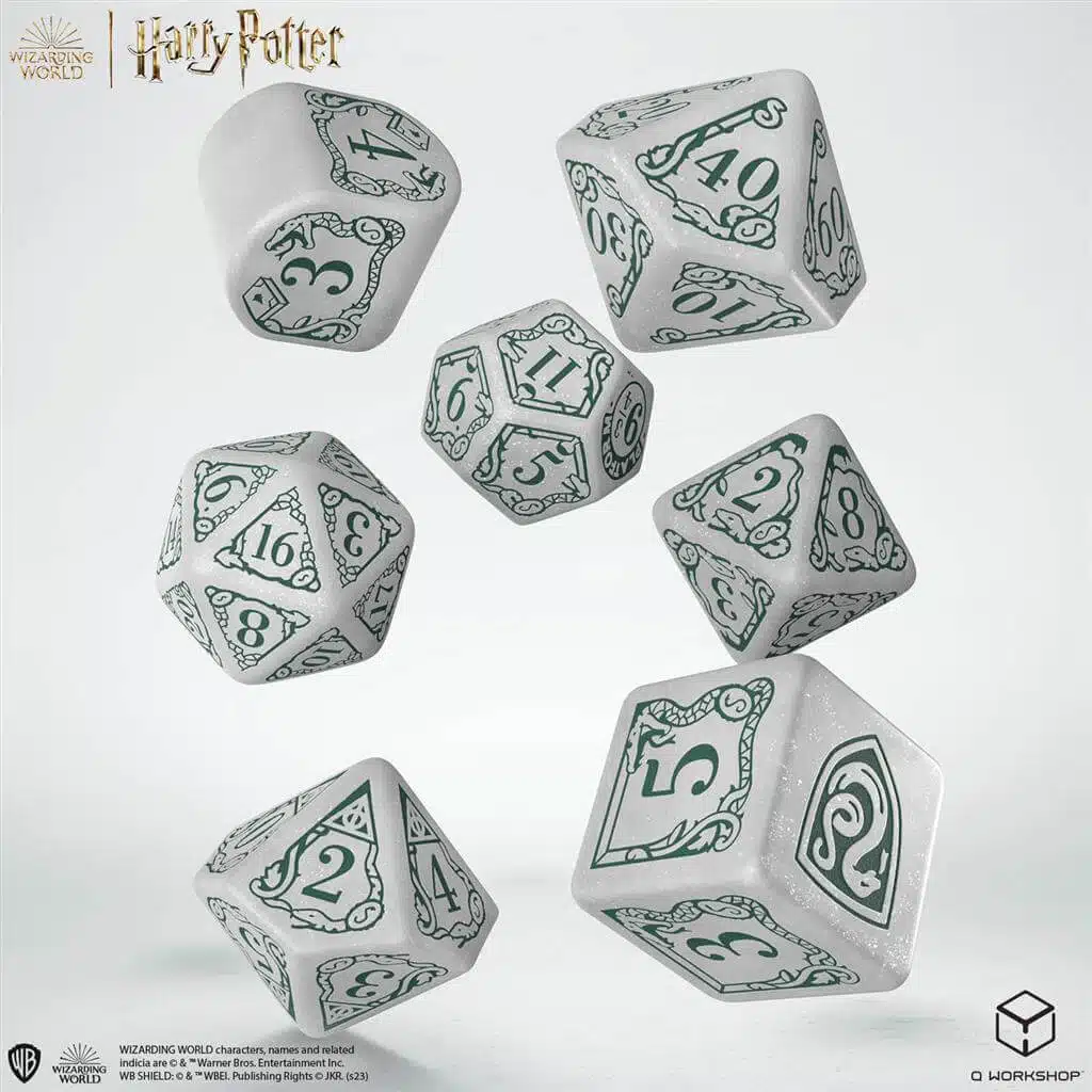 Slytherin White - Harry Potter Modern Dice Set