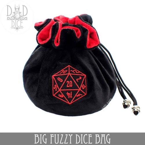 Black - Big Fuzzy Dice Bag