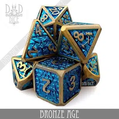 Bronze Age - Metal Dice set - 7 stuks