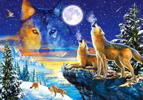 Howling wolves - 1000 stukken puzzel