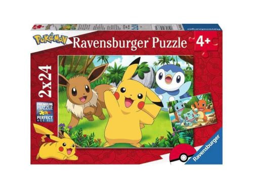 Pikachu en zijn vriendjes - 2x24 stukken Puzzel