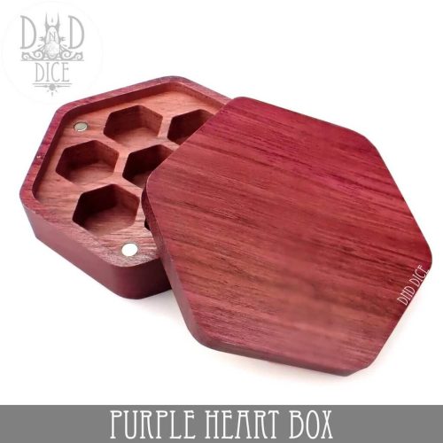 Purple Heart Dice Box