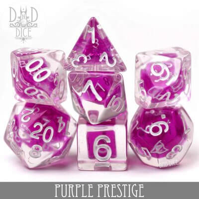 Purple Prestige - Dice set - 7 stuks