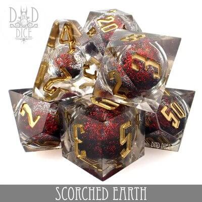 Scorched Earth - Liquid Core Dice set - 7 stuks