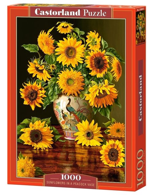Sunflowers in a Peacock Vase - 1000 stukken puzzel