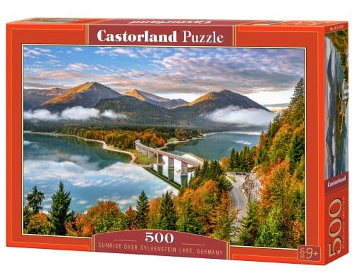 Sunrise Over Sylvenstein Lake, Germany - 500 stukken puzzel