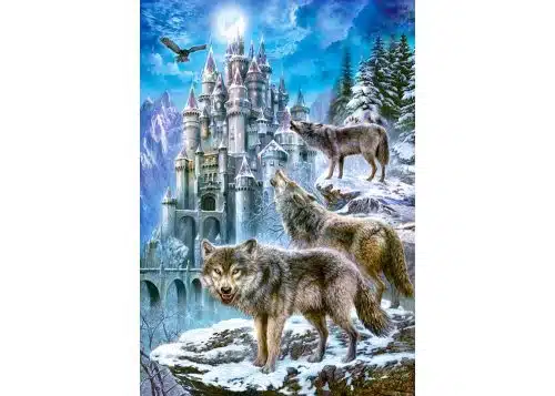 Wolves and castle - 1500 stukken puzzel