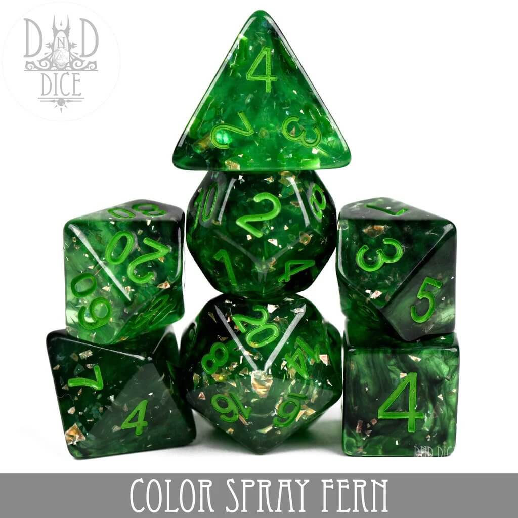 Color Spray: Fern - Dice set - 7 stuks