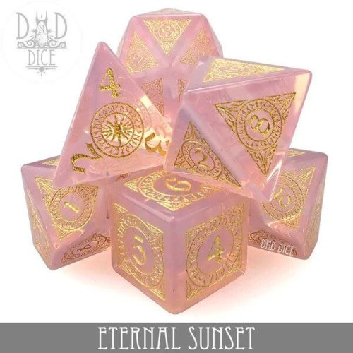 Eternal Sunset - Gemstone Dice set - 7 stuks