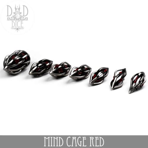 Mind Cage - Hollow Metal Dice set - 7 stuks