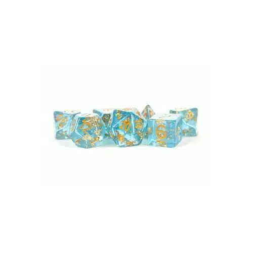 Blue Foil - Dice set - 7 stuks