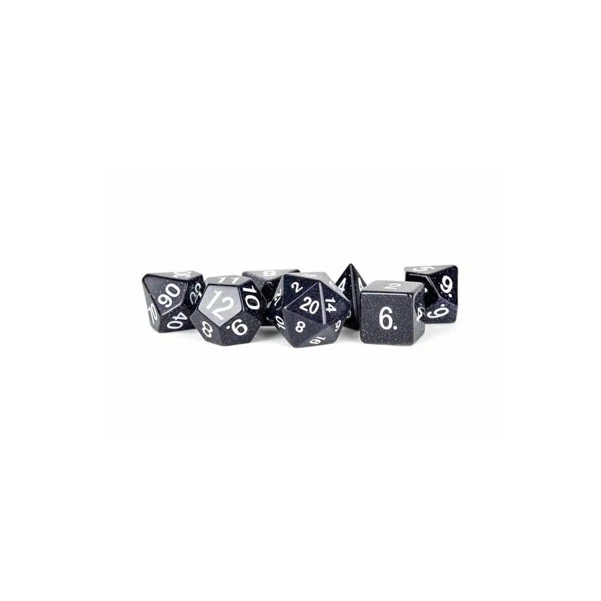 Blue Sandstone - Gemstone Dice set - 7 stuks