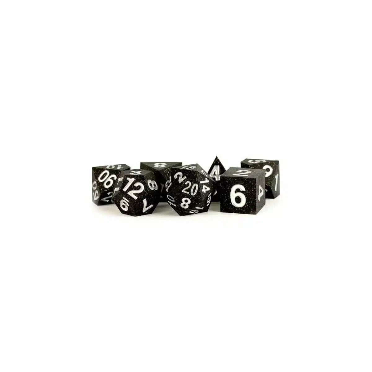 Gold Scatter - Rubber Sharp Edge Dice set - 7 stuks