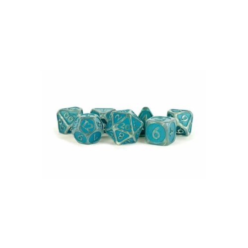 Ice with Blue - Enamel Dice set - 7 stuks