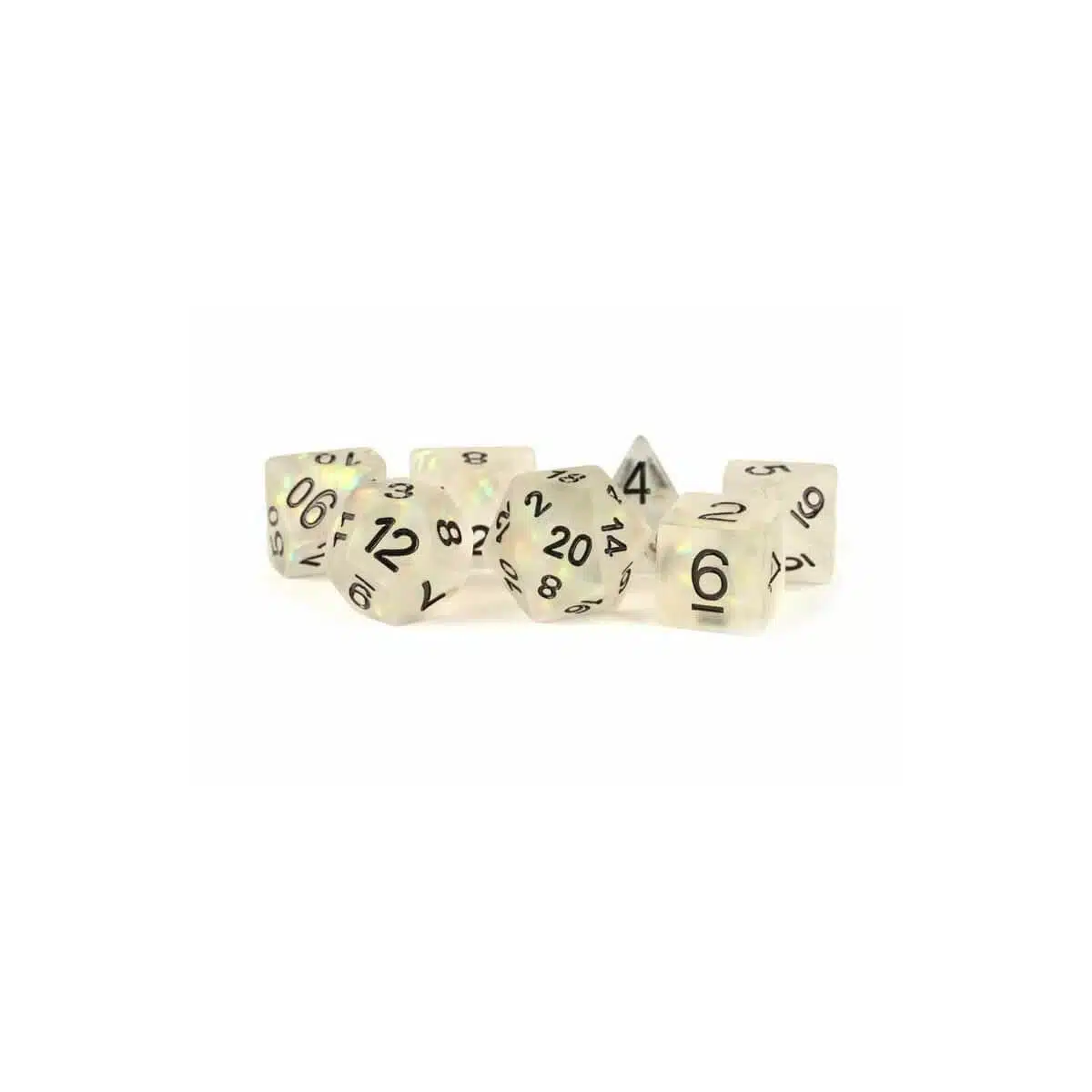 Icy Opal: Clear - Dice set - 7 stuks