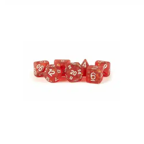Icy Opal: Red - Dice set - 7 stuks