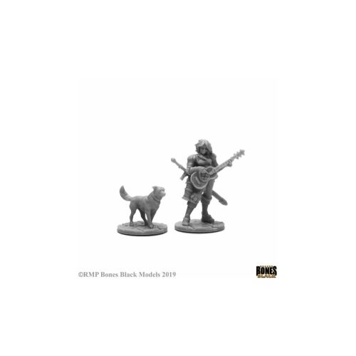 Isobael the Bard and Rufus - Unpainted Miniatures