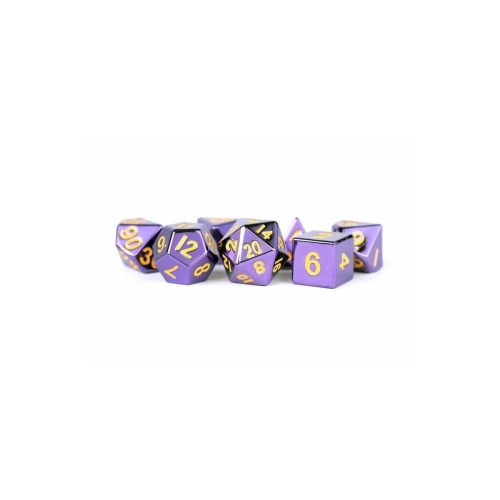 Purple - Metal Dice set - 7 stuks