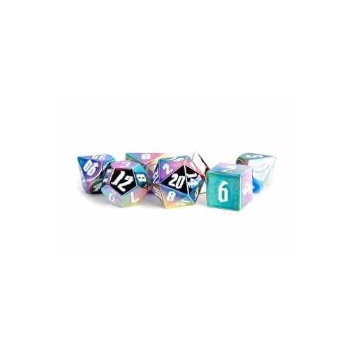 Rainbow Aegis - Aluminum Plated Dice set - 7 stuks