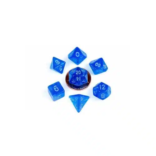 Stardust Blue - Mini Dice set - 7 stuks