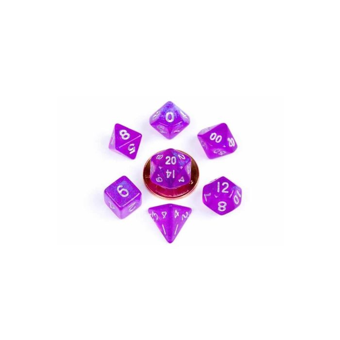 Stardust Purple - Mini Dice set - 7 stuks