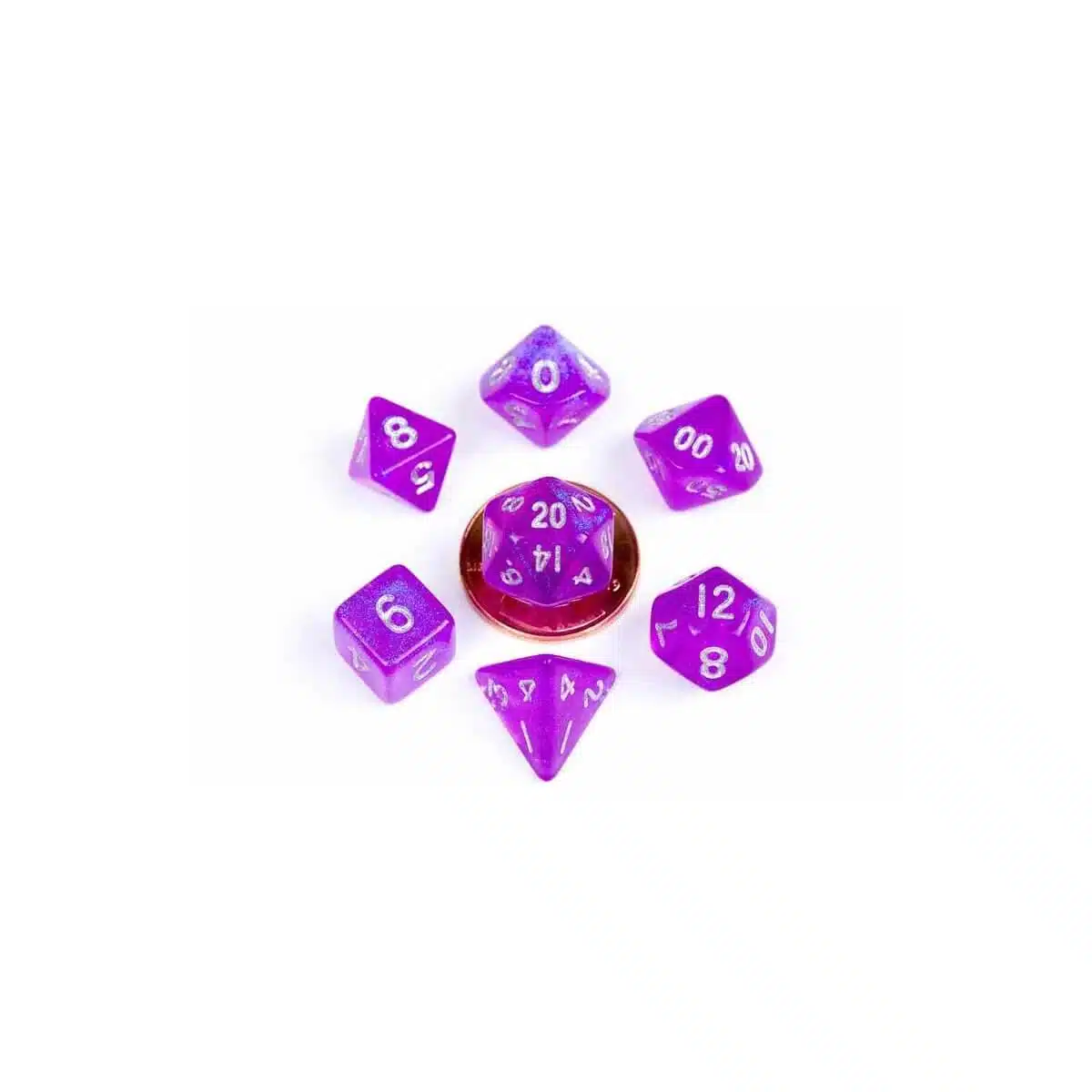 Stardust Purple - Mini Dice set - 7 stuks