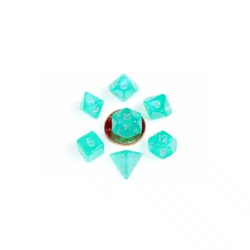 Stardust Teal - Mini Dice set - 7 stuks