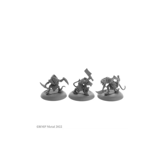 Wererats (3) - Unpainted Metal Miniatures