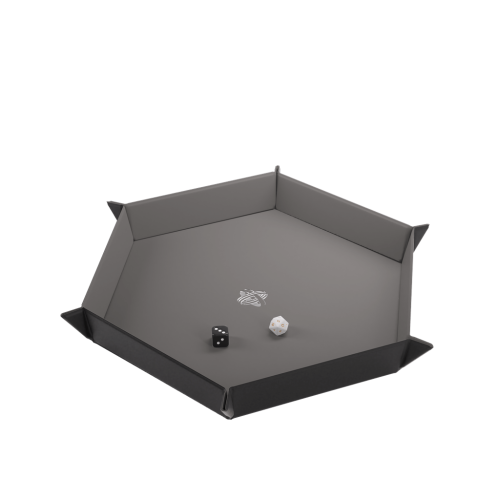 Black/Gray Hexagonal - Magnetic Dice Tray