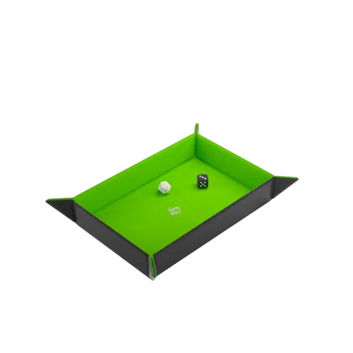 Black/Green Rectangular - Magnetic Dice Tray