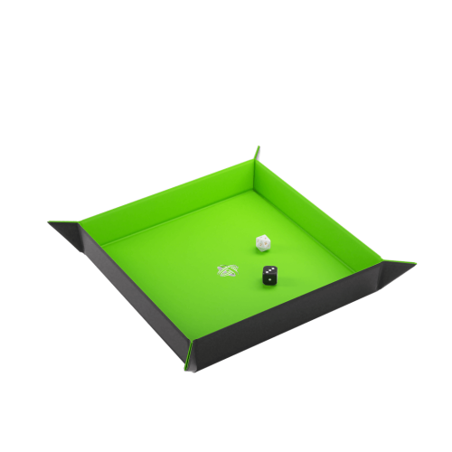 Black/Green Square - Magnetic Dice Tray