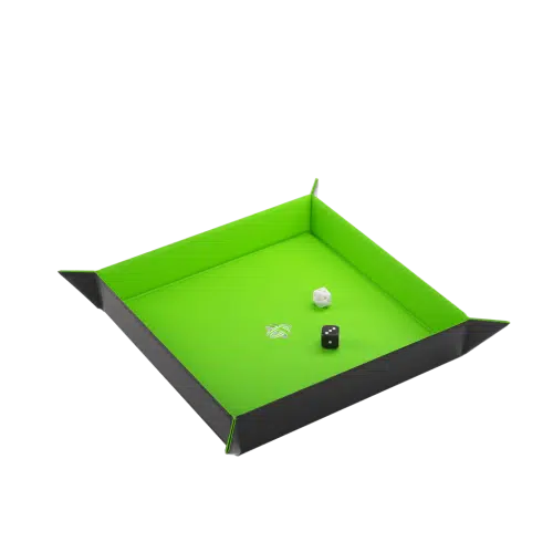 Black/Green Square - Magnetic Dice Tray