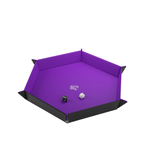 Black/Purple Hexagonal - Magnetic Dice Tray