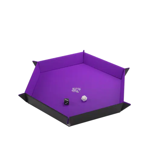 Black/Purple Hexagonal - Magnetic Dice Tray