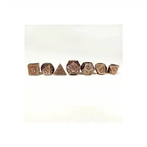 Ancient Copper - Metal Mini Dice set - 7 stuks