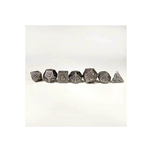 Ancient Silver - Metal Mini Dice set - 7 stuks