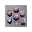 Arcane Amethyst Captured Magic - Handmade Sharp Edge Dice set - 7 stuks