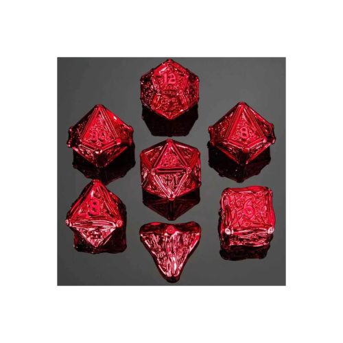 Druid Ruby Red - Metal Dice set - 7 stuks