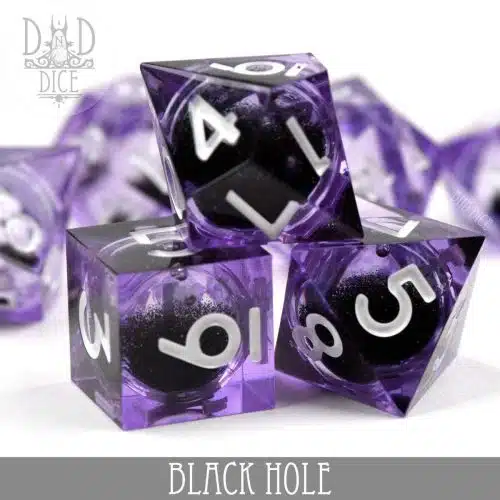 Black Hole - Liquid Core Dice set - 7 stuks