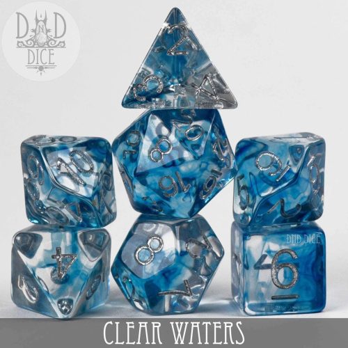Clear Waters - Dice set - 7 stuks
