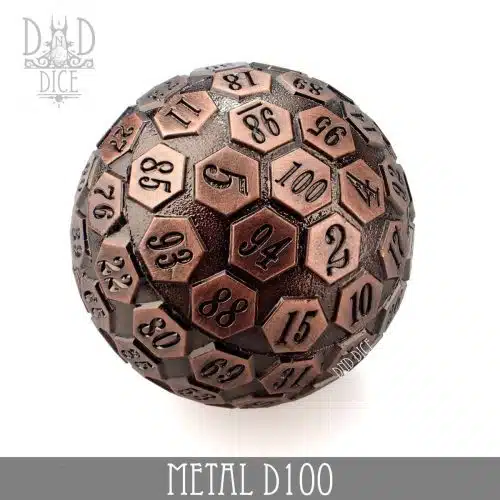 Copper - D100 Single Oversize Dice