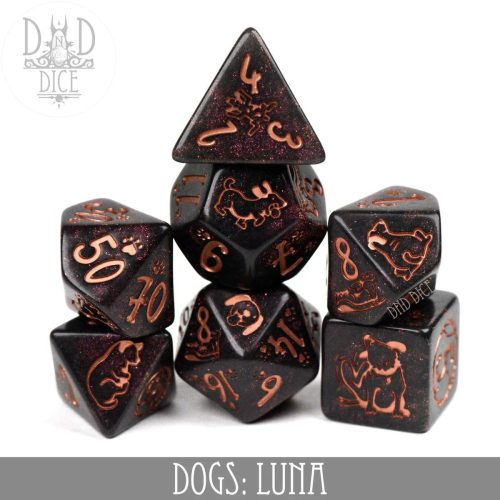 Dogs: Luna - Dice set - 7 stuks