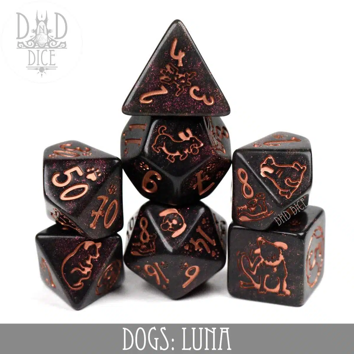 Dogs: Luna - Dice set - 7 stuks