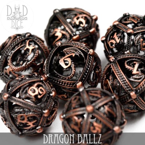 Dragon Ballz - Hollow Metal Dice set - 7 stuks